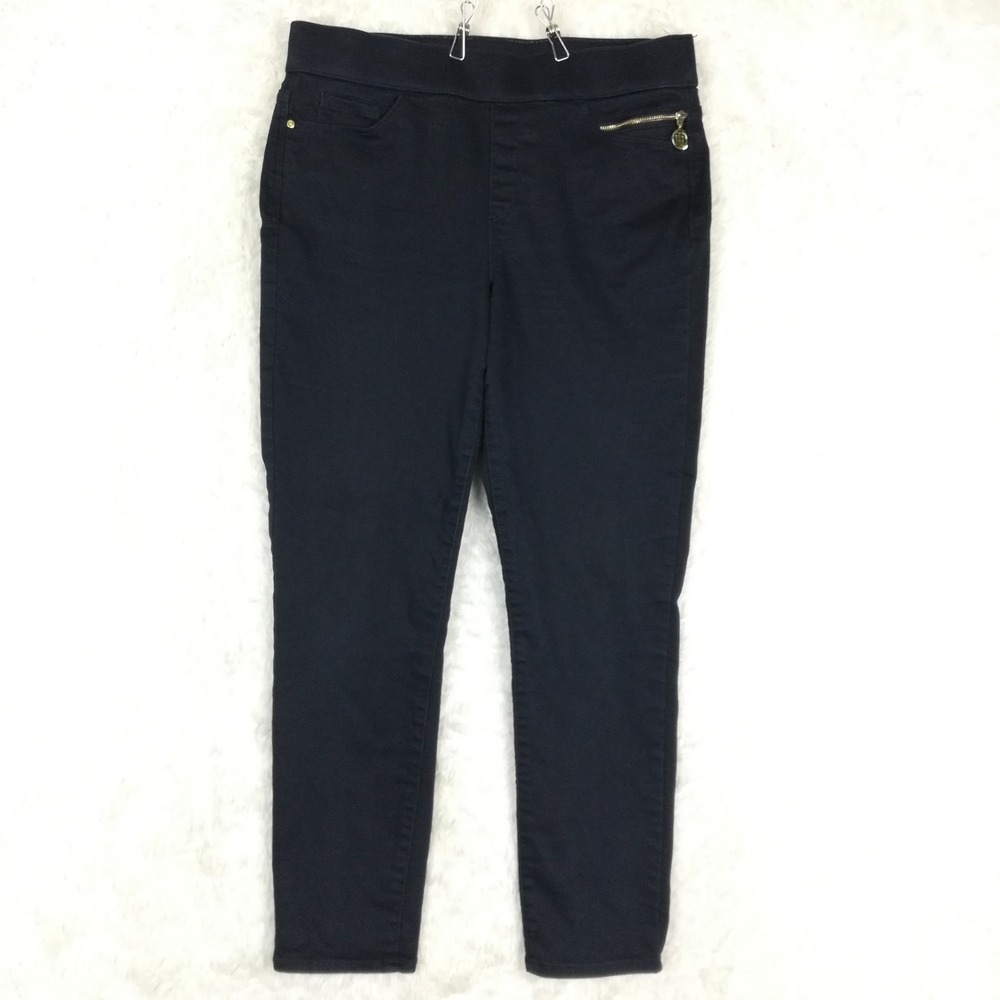 Tommy Hilfiger Womens Jeans Jegging Navy Blue Pull On Mid Rise Stretch 8